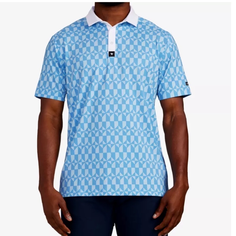 Bad Birdie Don't Trip Polo‎ Size Medium Blue Golf